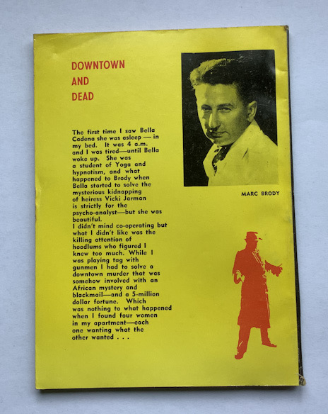 DOWN TOWN AND DEAD Australian Pulp Fiction by Marc Brody
